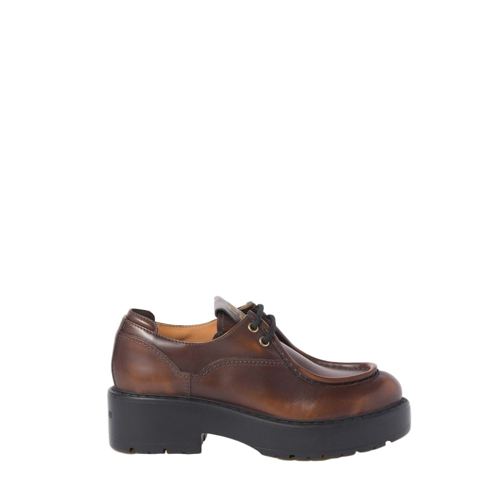 laced fumé leather shoes-MIU MIU-Verso
