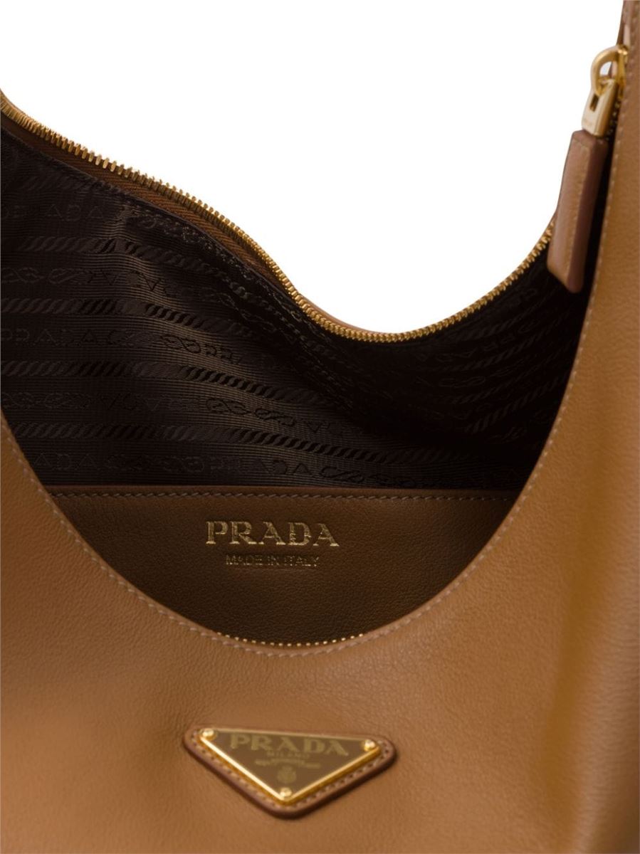 LARGE ARQUÉ LEATHER SHOULDER BAG-PRADA-Verso