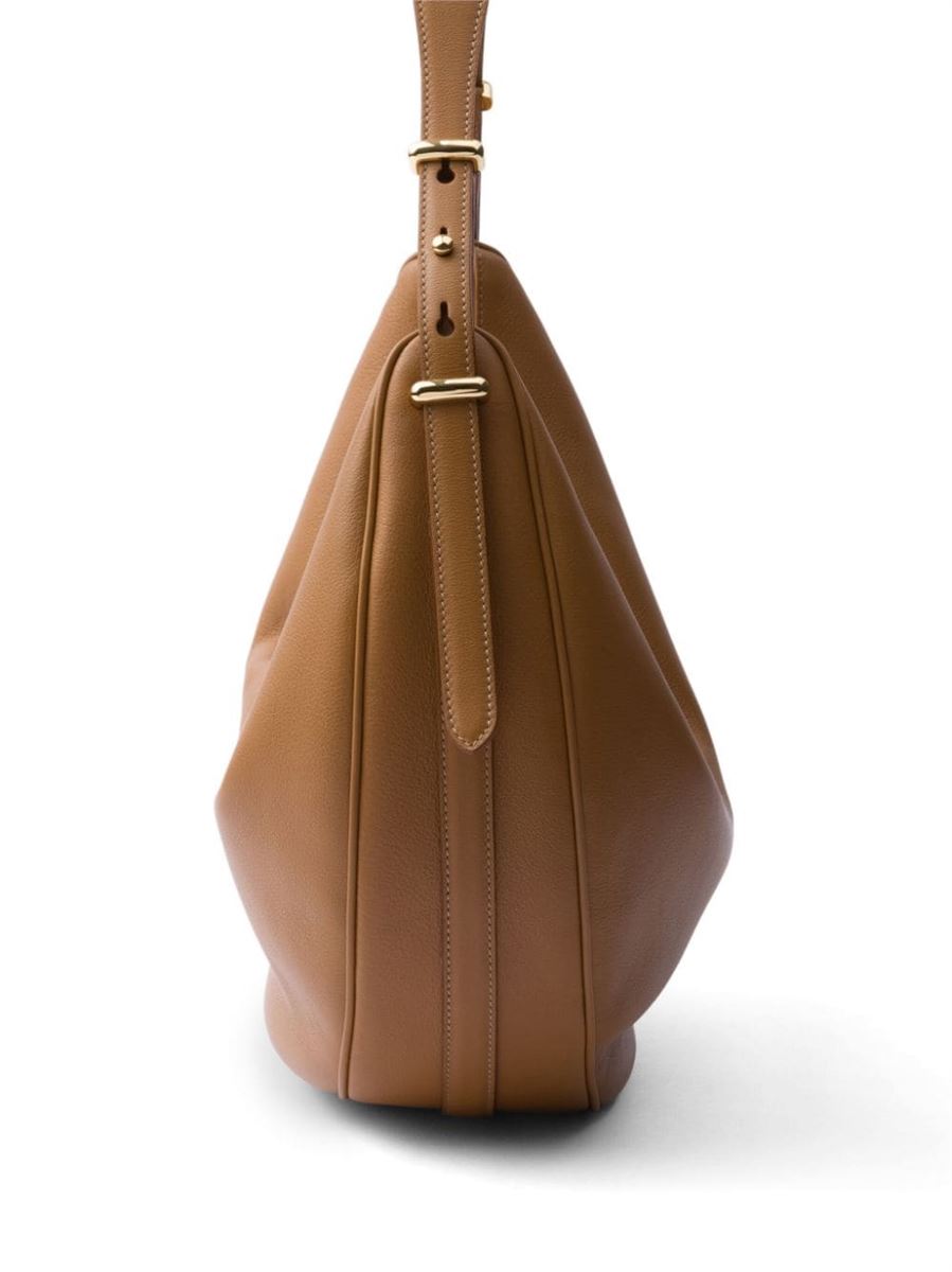 LARGE ARQUÉ LEATHER SHOULDER BAG-PRADA-Verso