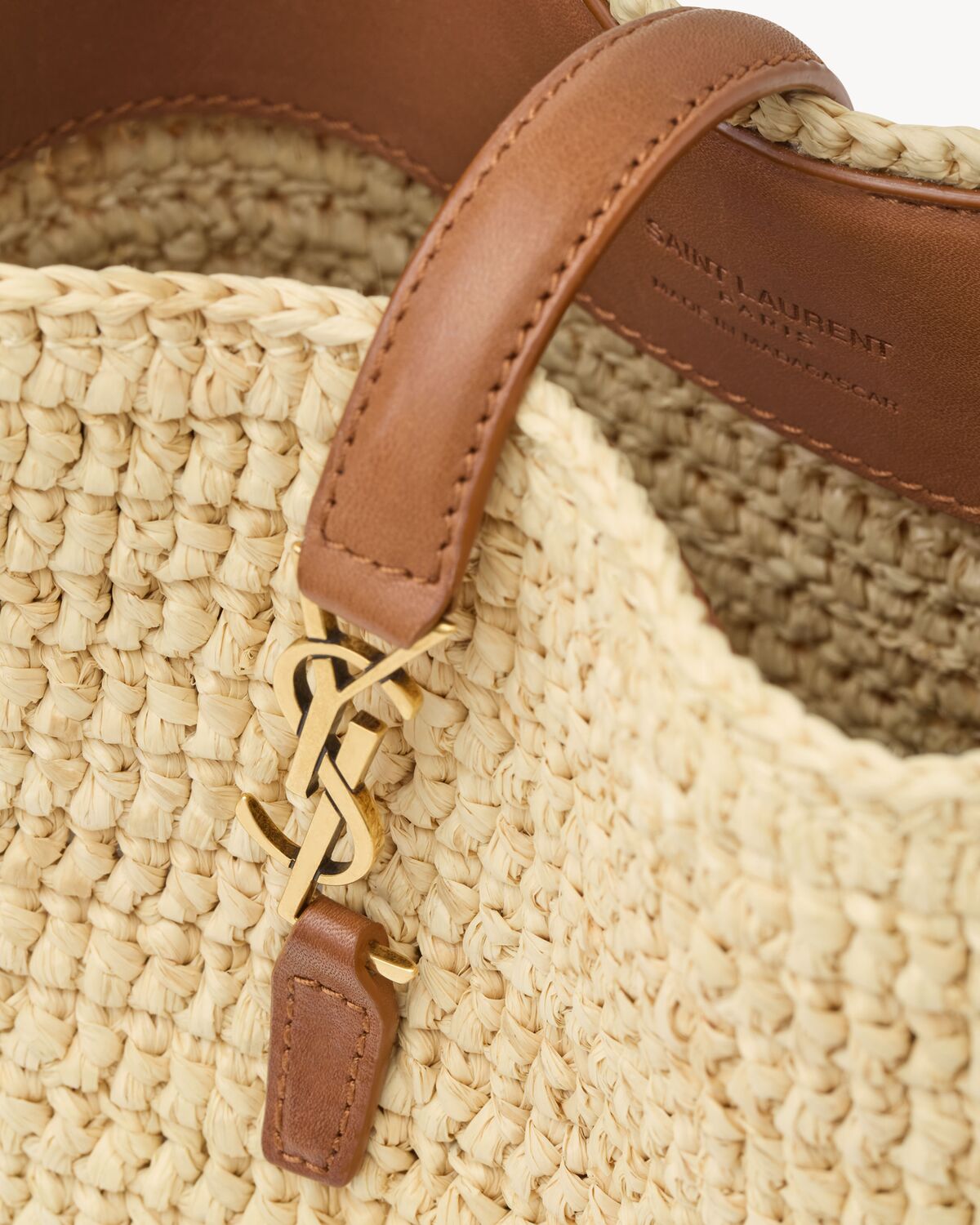 LE 37 MINI HANDTAS VAN RAFFIA-SAINT LAURENT-Verso