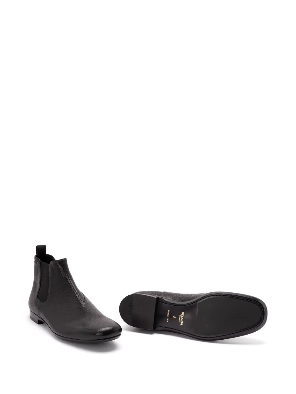 Leather chelsea boots-PRADA-Verso