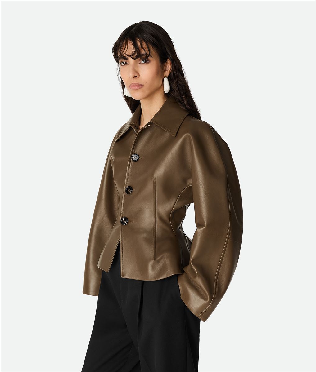LEATHER JACKET-BOTTEGA VENETA-Verso