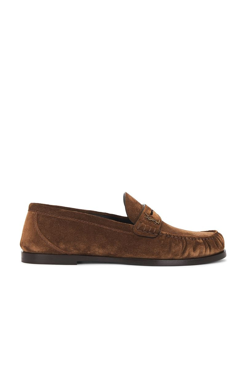 LEATHER LOAFERS IN SUEDE FINISH.-SAINT LAURENT-Verso