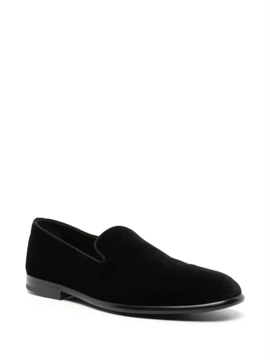 LEATHER-SOLE VELVET LOAFERS DOLCE & GABBANA