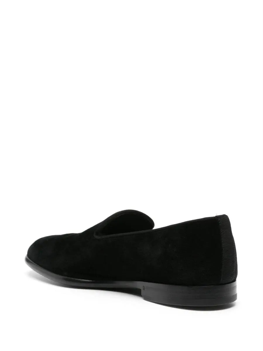 LEATHER-SOLE VELVET LOAFERS DOLCE & GABBANA
