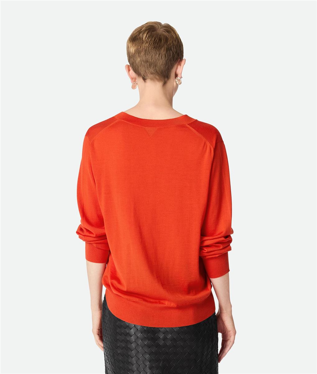 LIGHT FINE CASHMERE JUMPER - BOTTEGA VENETA - Verso