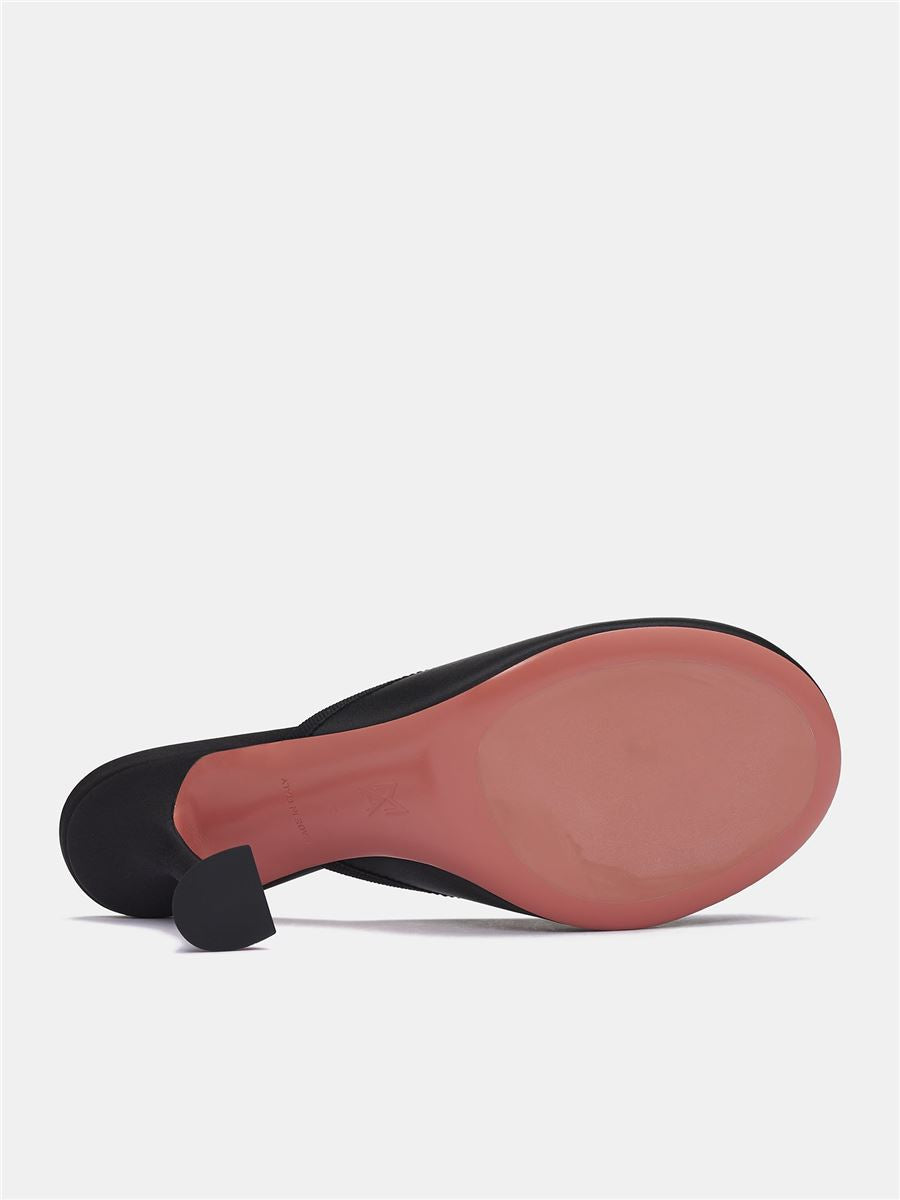 LILA SLIPPER 95 MOCHA SATIN-AMINA MUADDI-Verso