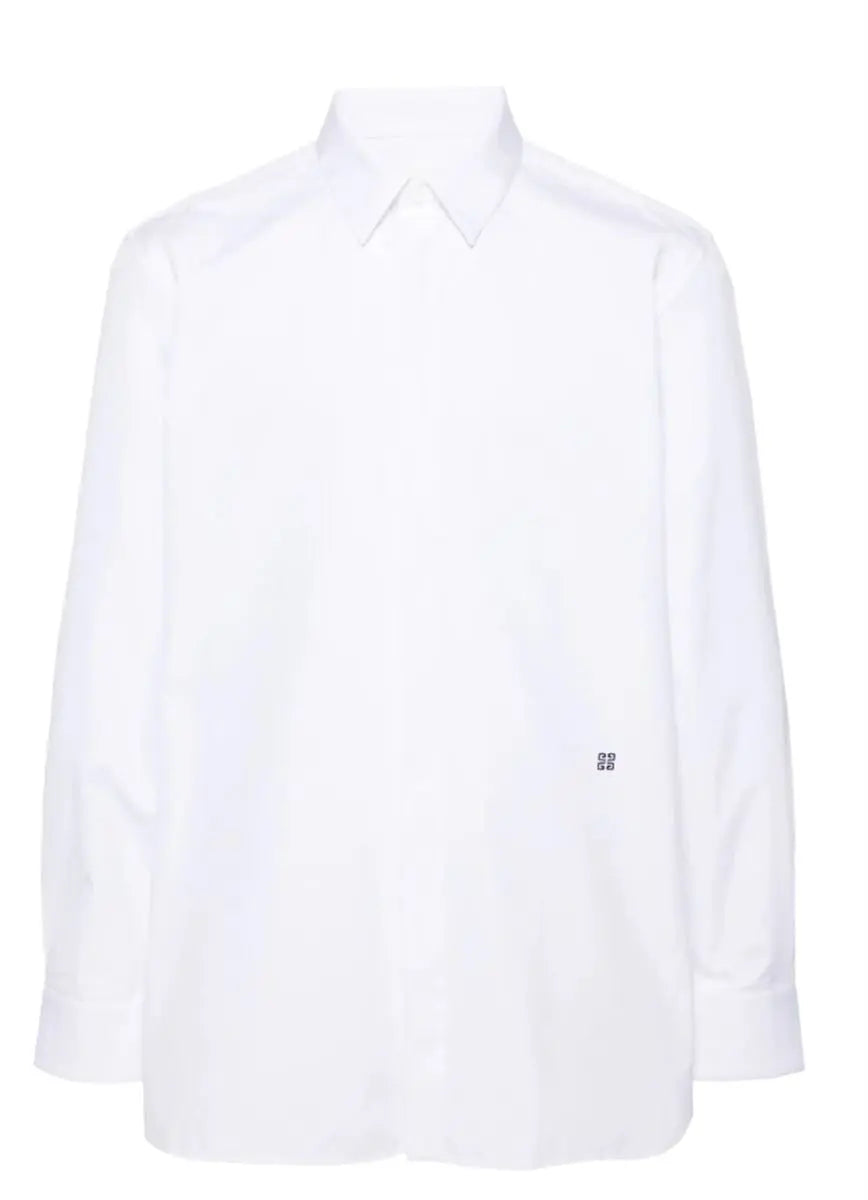 LOGO-EMBROIDERED COTTON SHIRT GIVENCHY