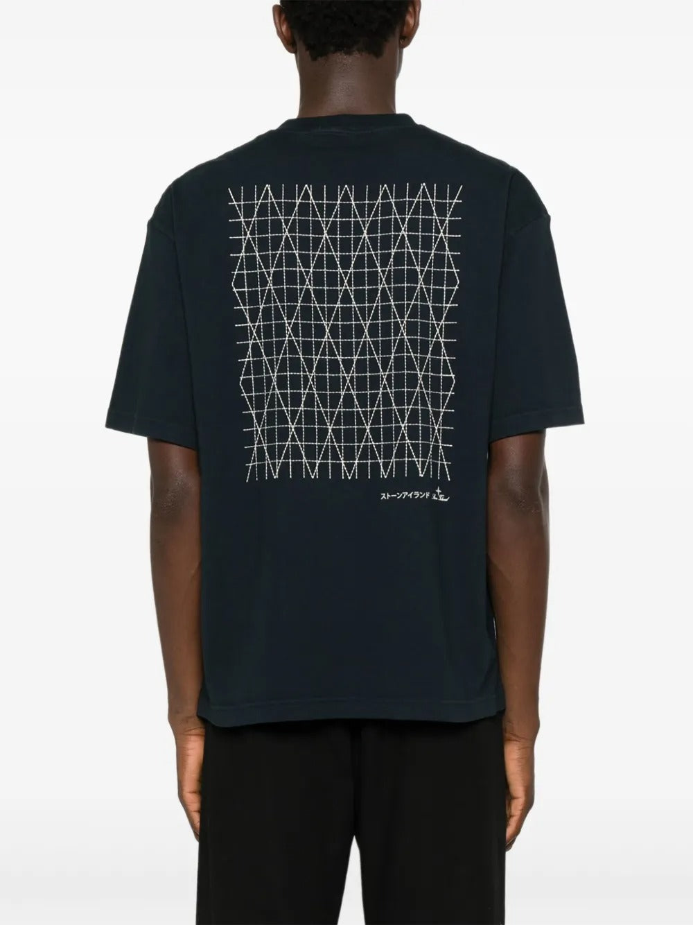 Logo-embroidered Crew-neck T-shirt-STONE ISLAND-Verso