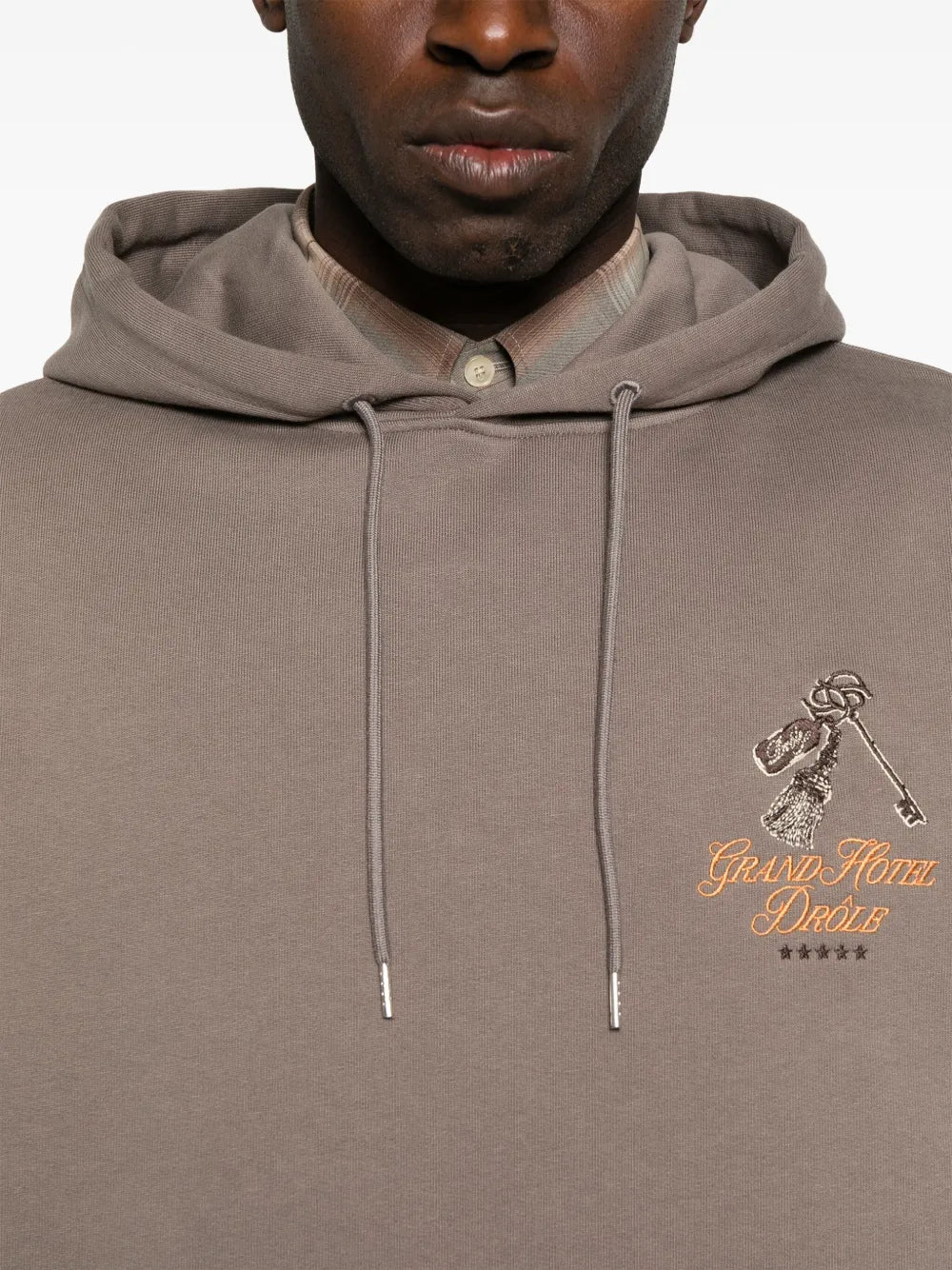 Logo-embroidered hoodie