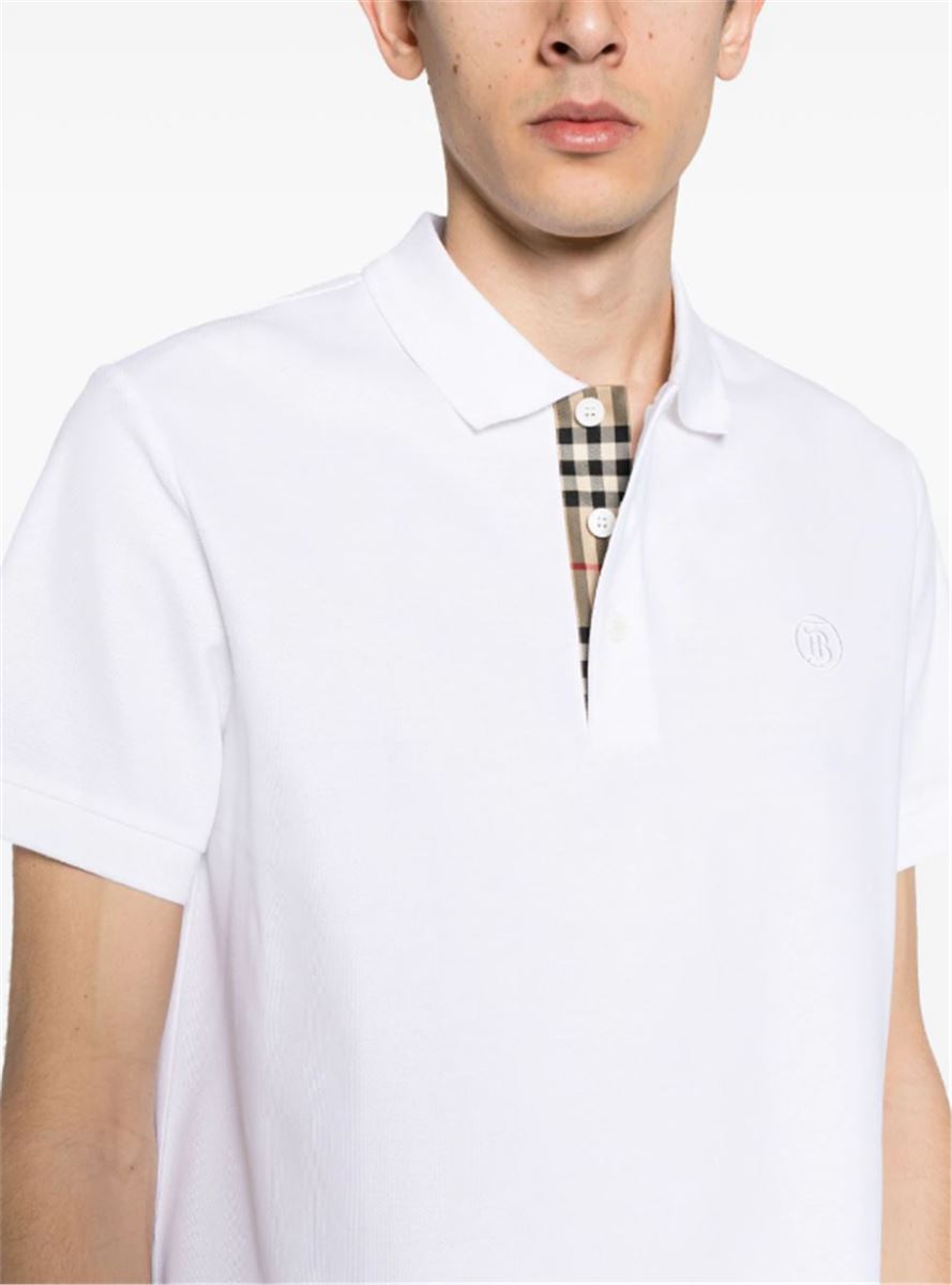 Logo-embroidered polo shirt-BURBERRY-Verso