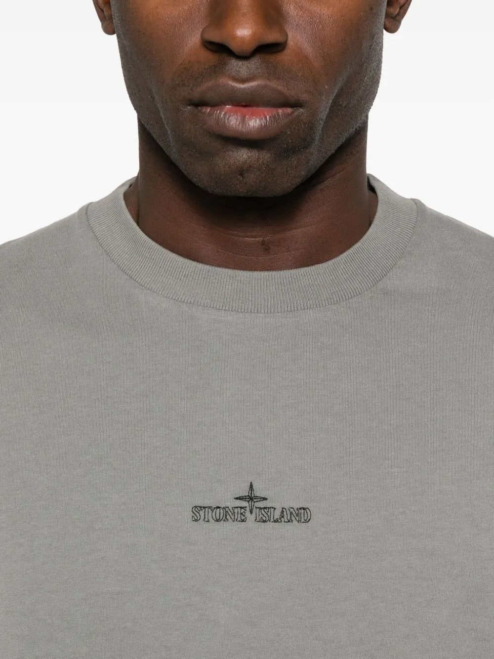 Logo-embroidered T-shirt-STONE ISLAND-Verso