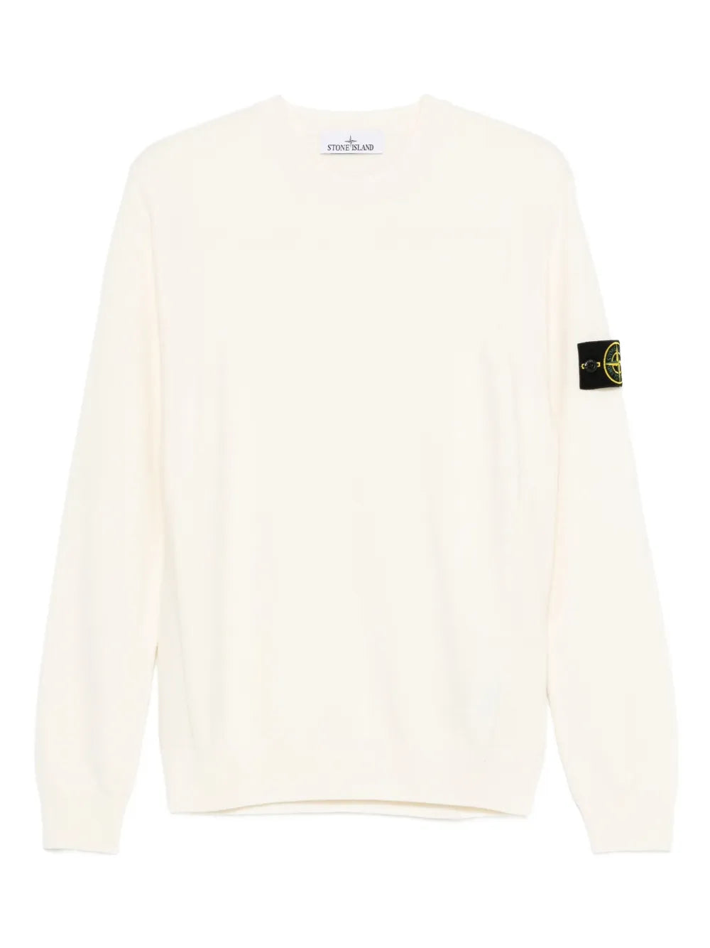 Logo-patch crew-neck sweater-STONE ISLAND-Verso