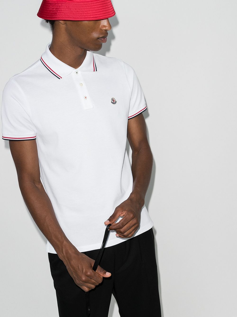 Logo-patch polo shirt-MONCLER-Verso
