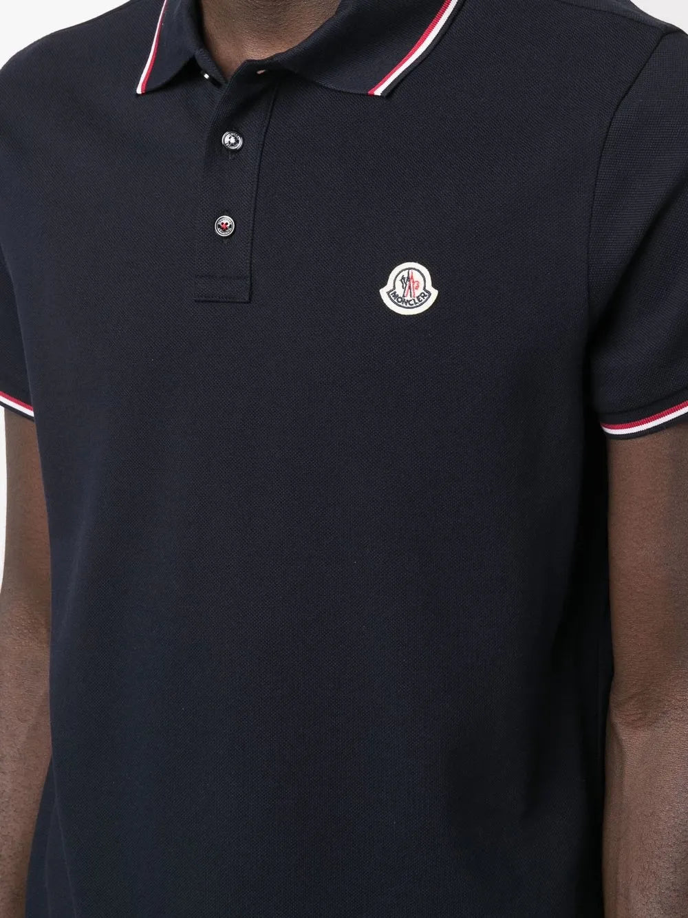 Logo patch polo shirt-MONCLER-Verso