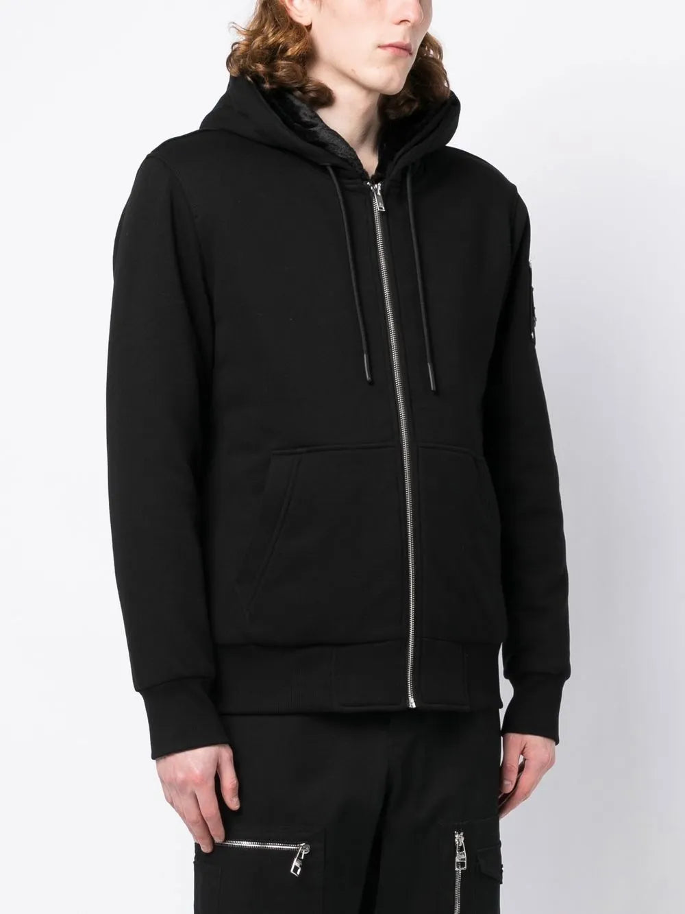 Logo-plaque Zip-up Hoodie-MOOSE KNUCKLES-Verso
