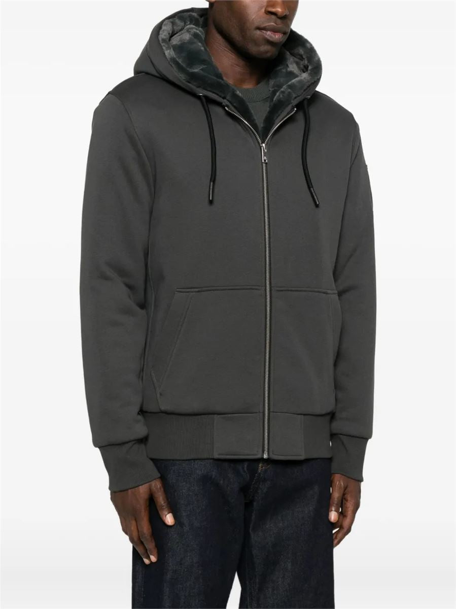 Logo-plaque Zip-up Hoodie-MOOSE KNUCKLES-Verso
