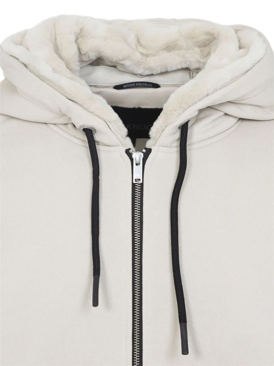 Logo-plaque Zip-up Hoodie-MOOSE KNUCKLES-Verso