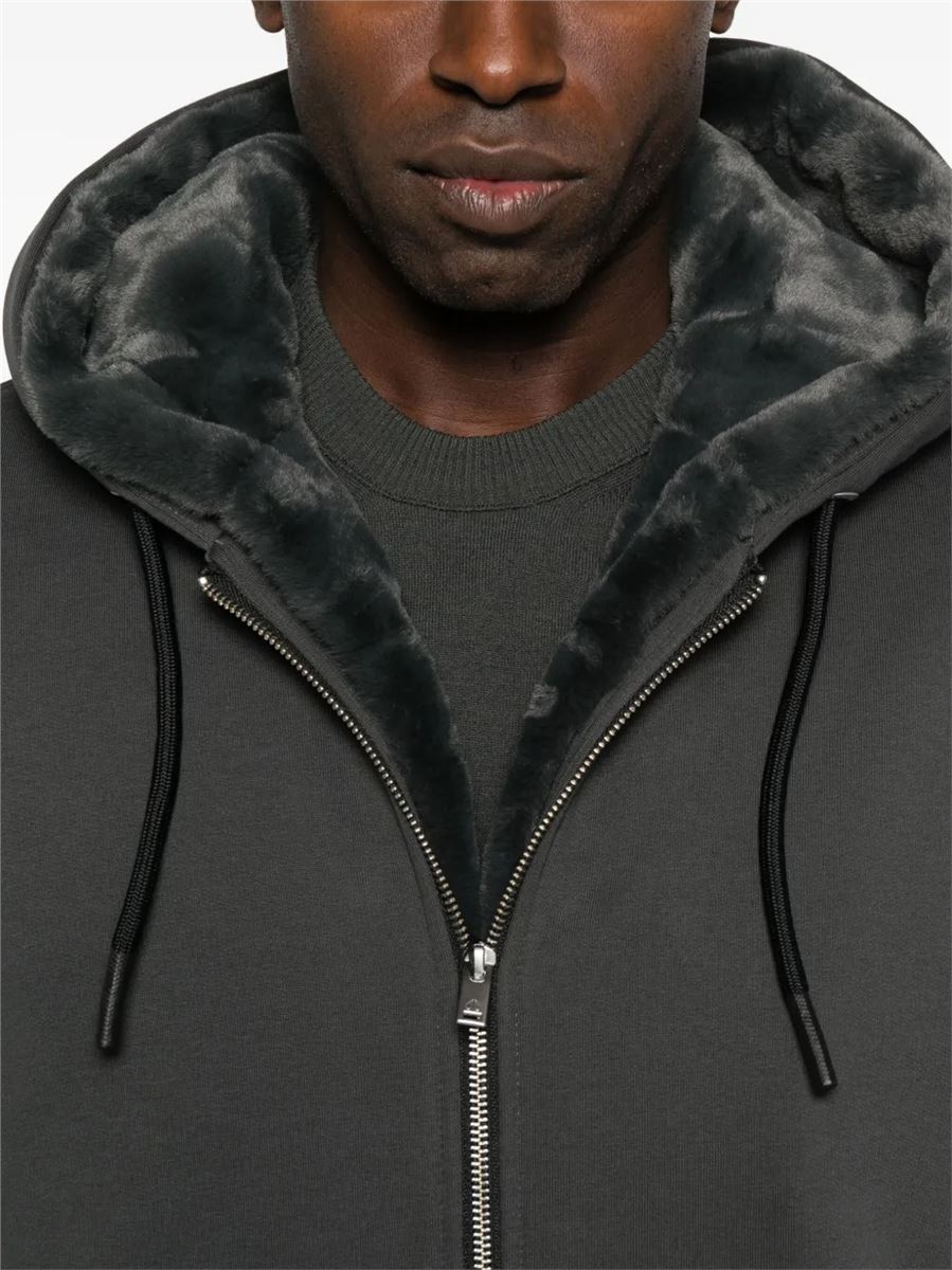 Logo-plaque Zip-up Hoodie-MOOSE KNUCKLES-Verso