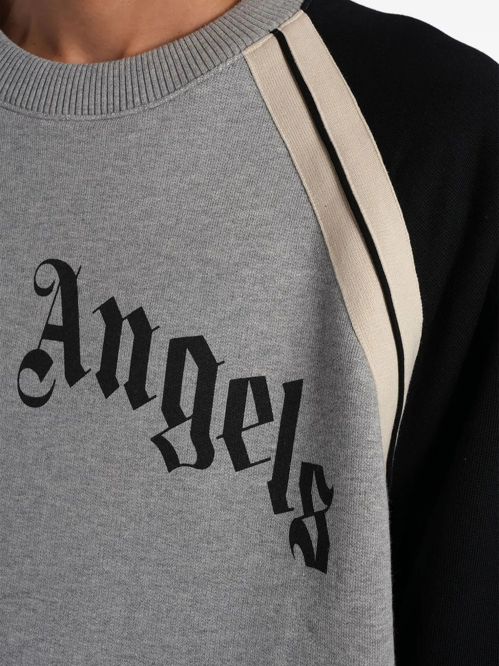 Logo stripe sweatshirt-PALM ANGELS-Verso