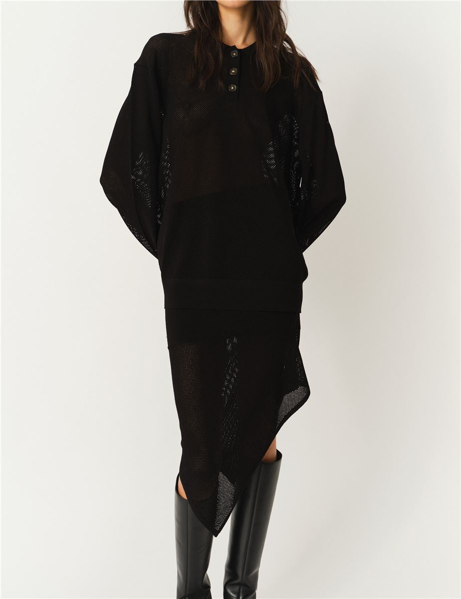 MADISON ASYMMETRIC SKIRT BLACK-THE GARMENT-Verso