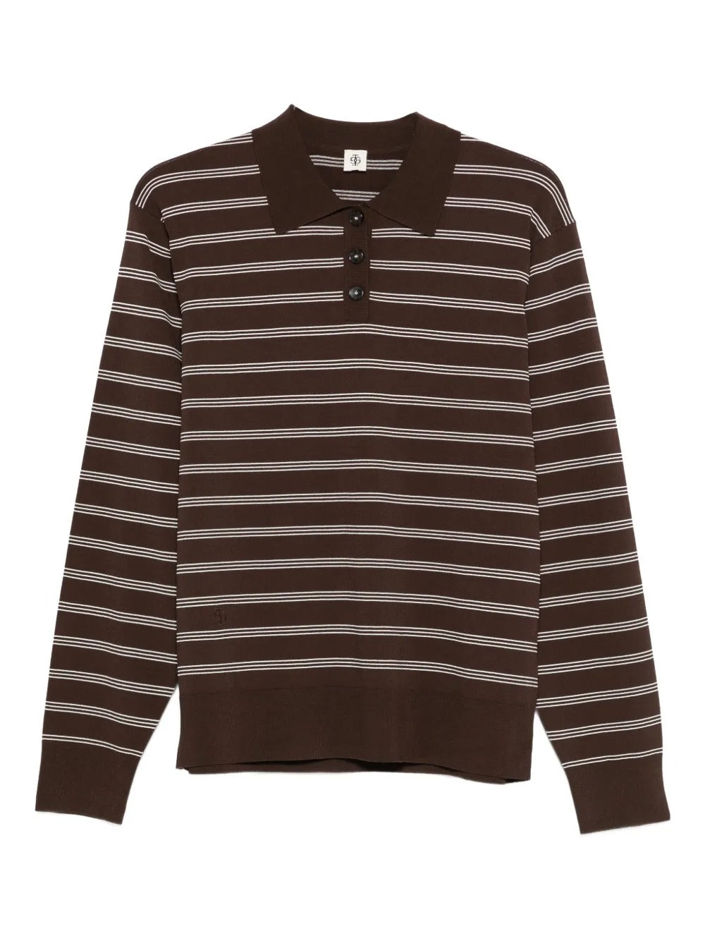 Madison polo espresso/ecru stripes-THE GARMENT-Verso