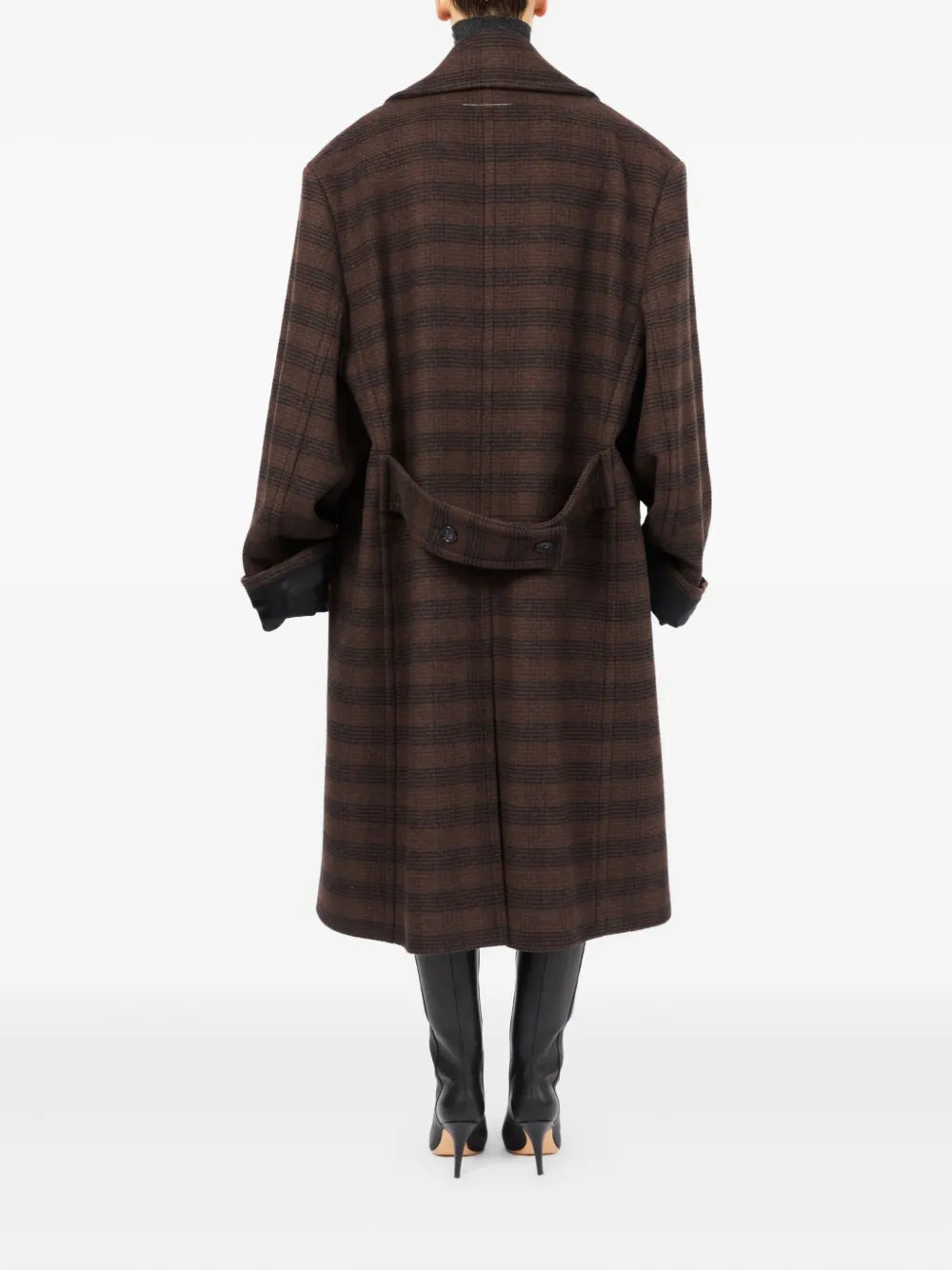 Maison Margiela Checked Double-breasted Coat-MM6-Verso