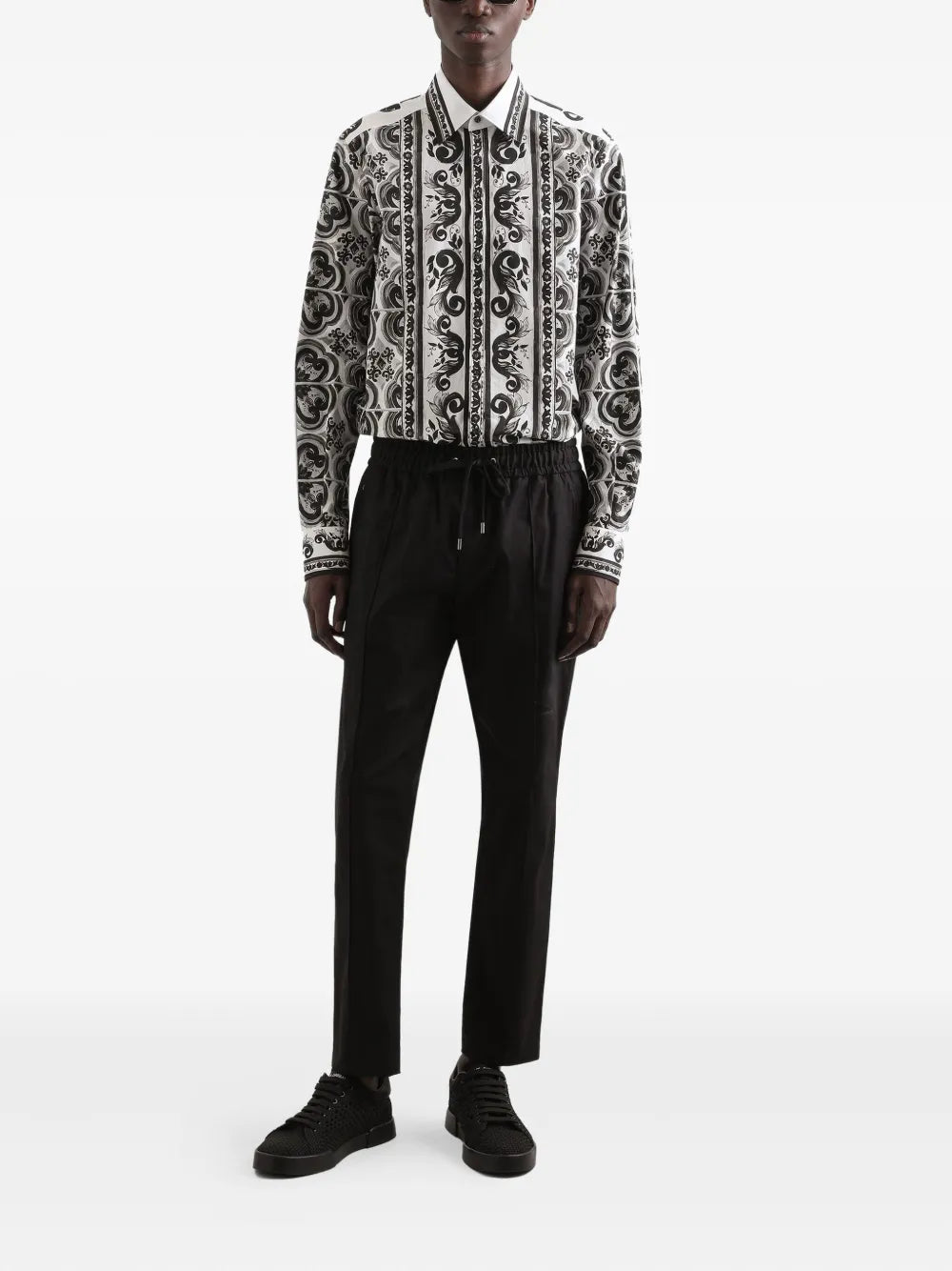 Majolica-print martini shirt-DOLCE & GABBANA-Verso