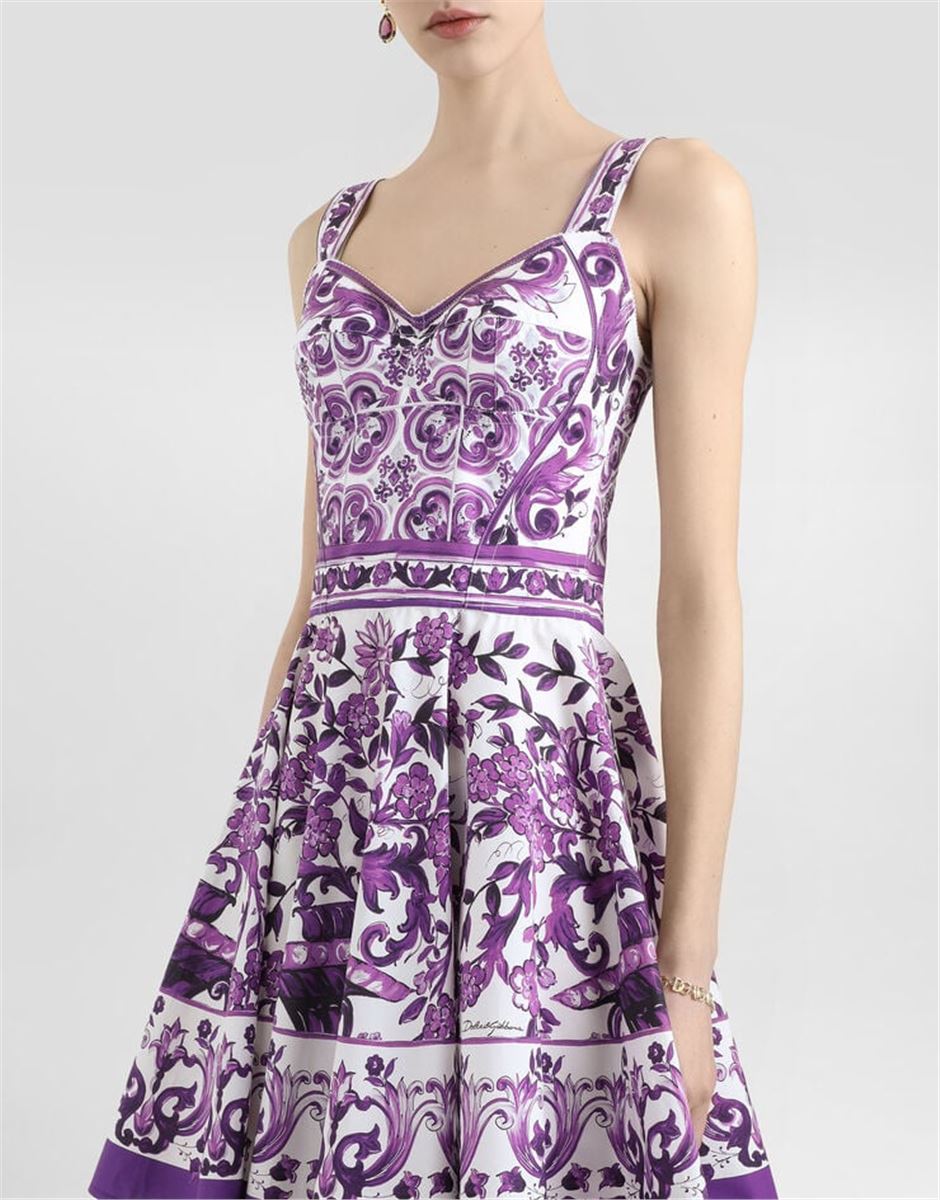 MAJOLICA-PRINT POPLIN DRESS-DOLCE & GABBANA-Verso