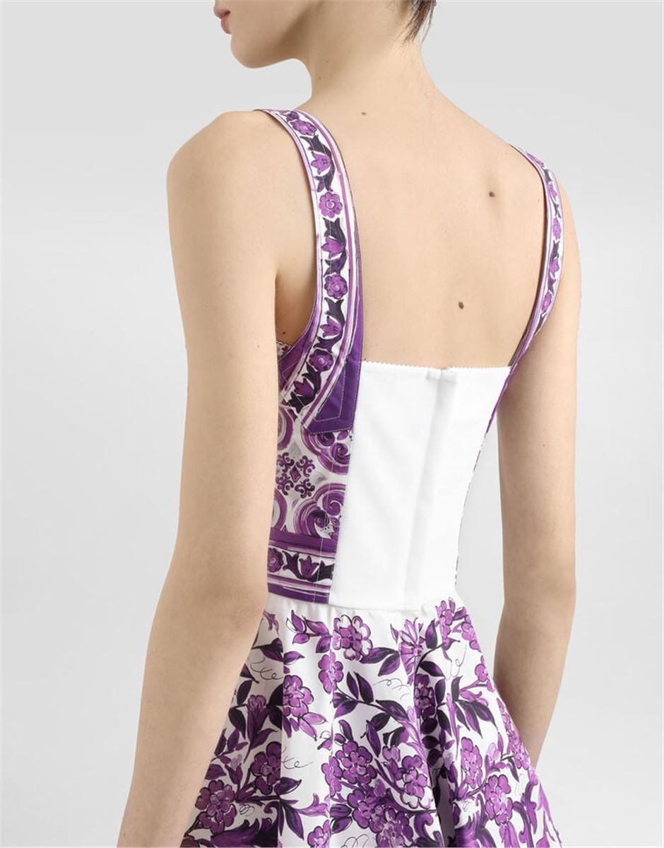 MAJOLICA-PRINT POPLIN DRESS-DOLCE & GABBANA-Verso