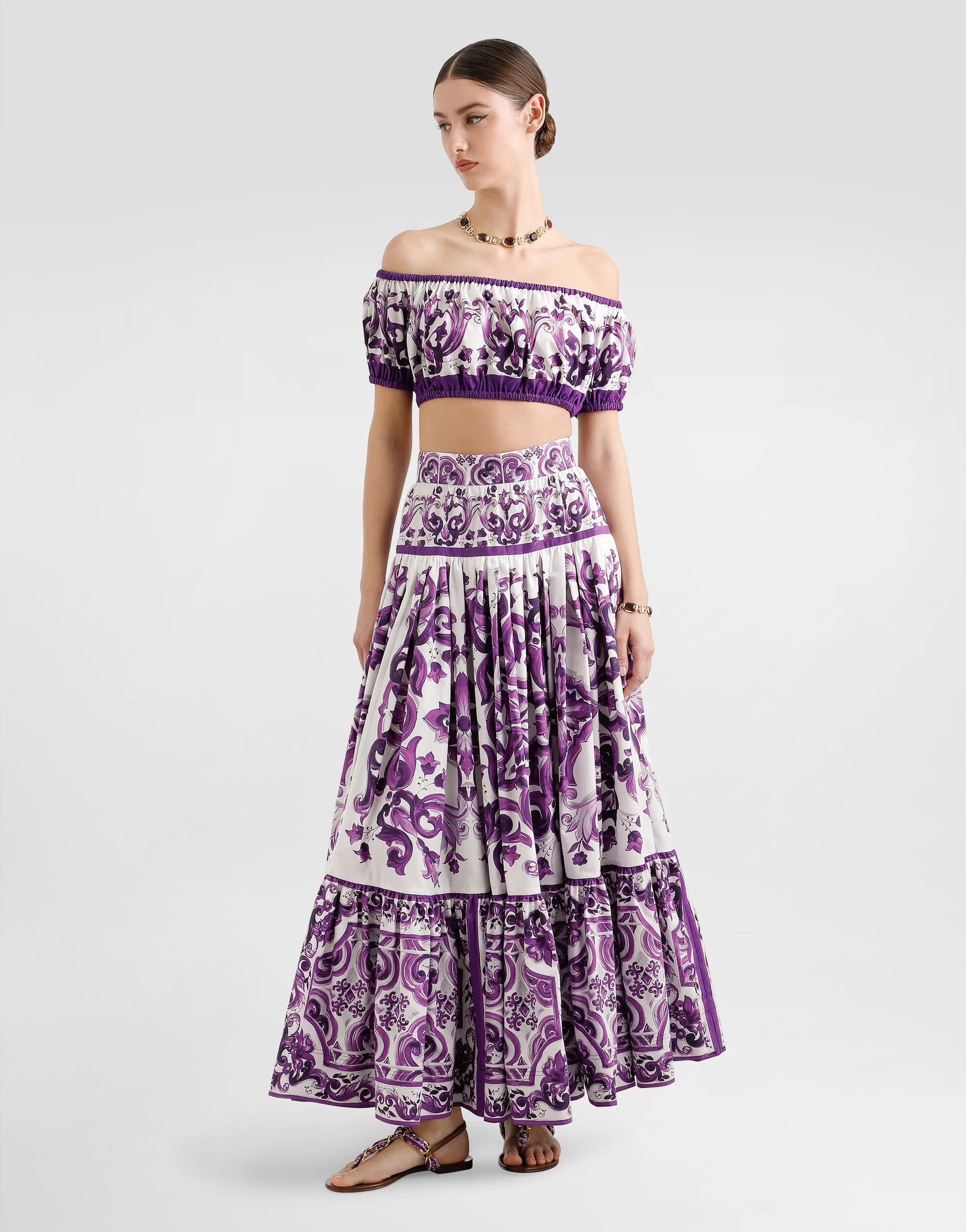MAJOLICA-PRINT POPLIN TOP-DOLCE & GABBANA-Verso