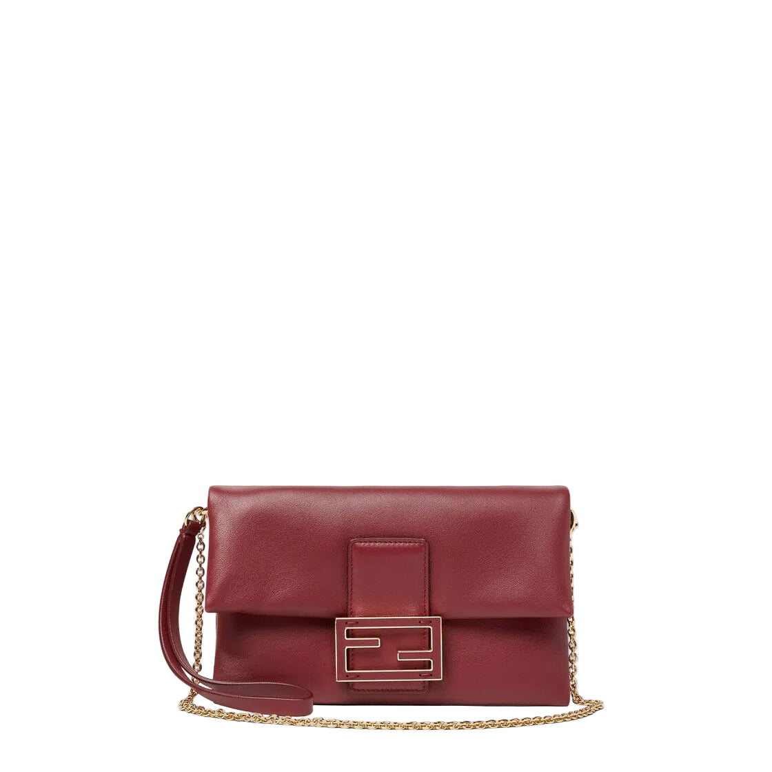 Fendi Mamma Baguette Leather Clutch Bag | Verso
