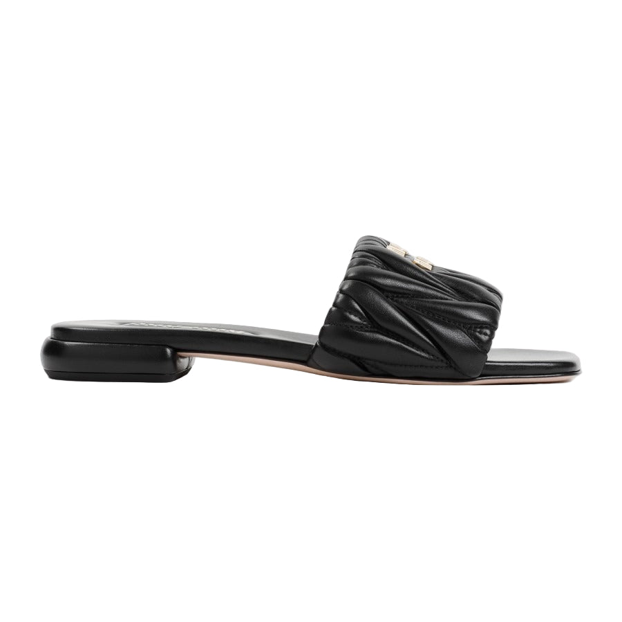 Miu Miu Matelassé nappa leather slides | Verso