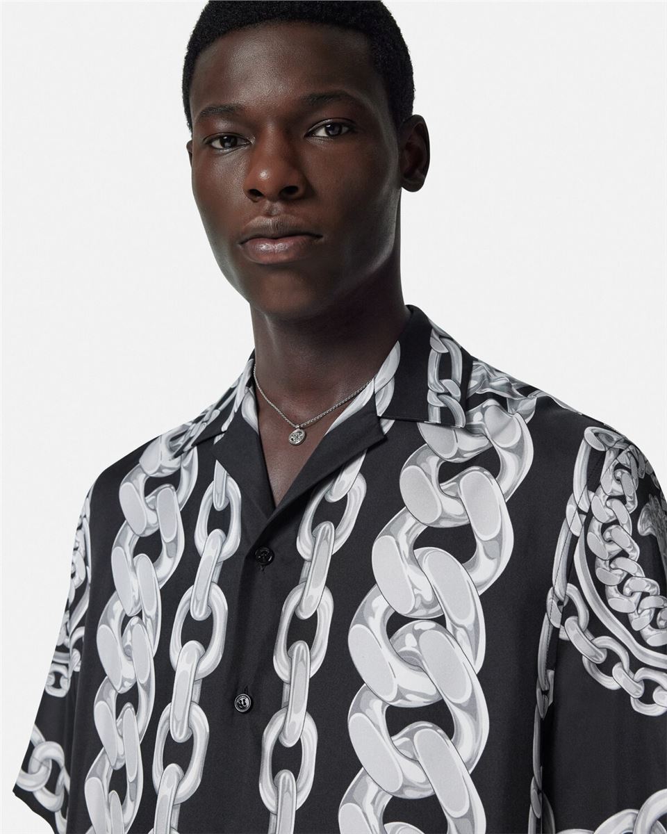 MEDUSA CHAINS SILK SHIRT - VERSACE - Verso