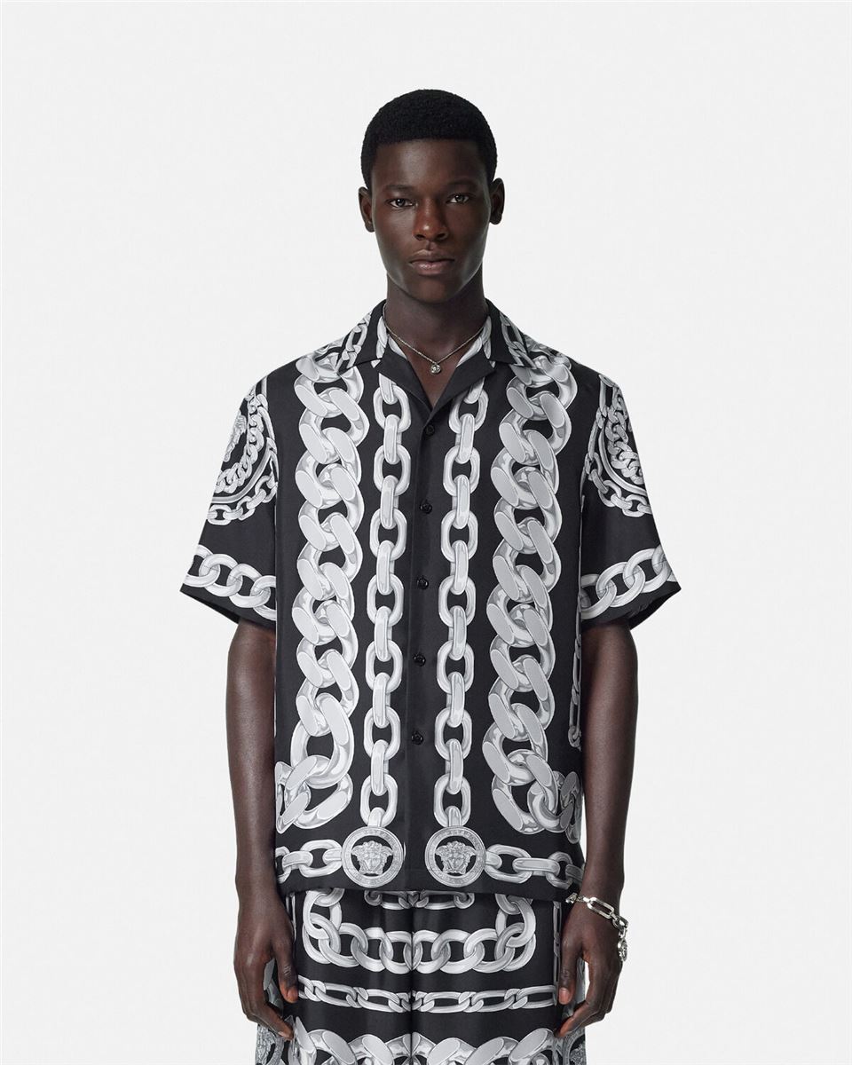 MEDUSA CHAINS SILK SHIRT - VERSACE - Verso
