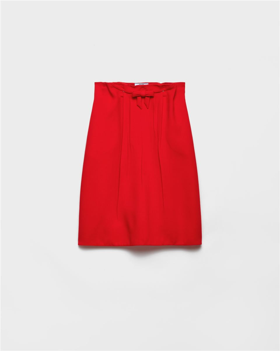 Melange Natté Midi Skirt