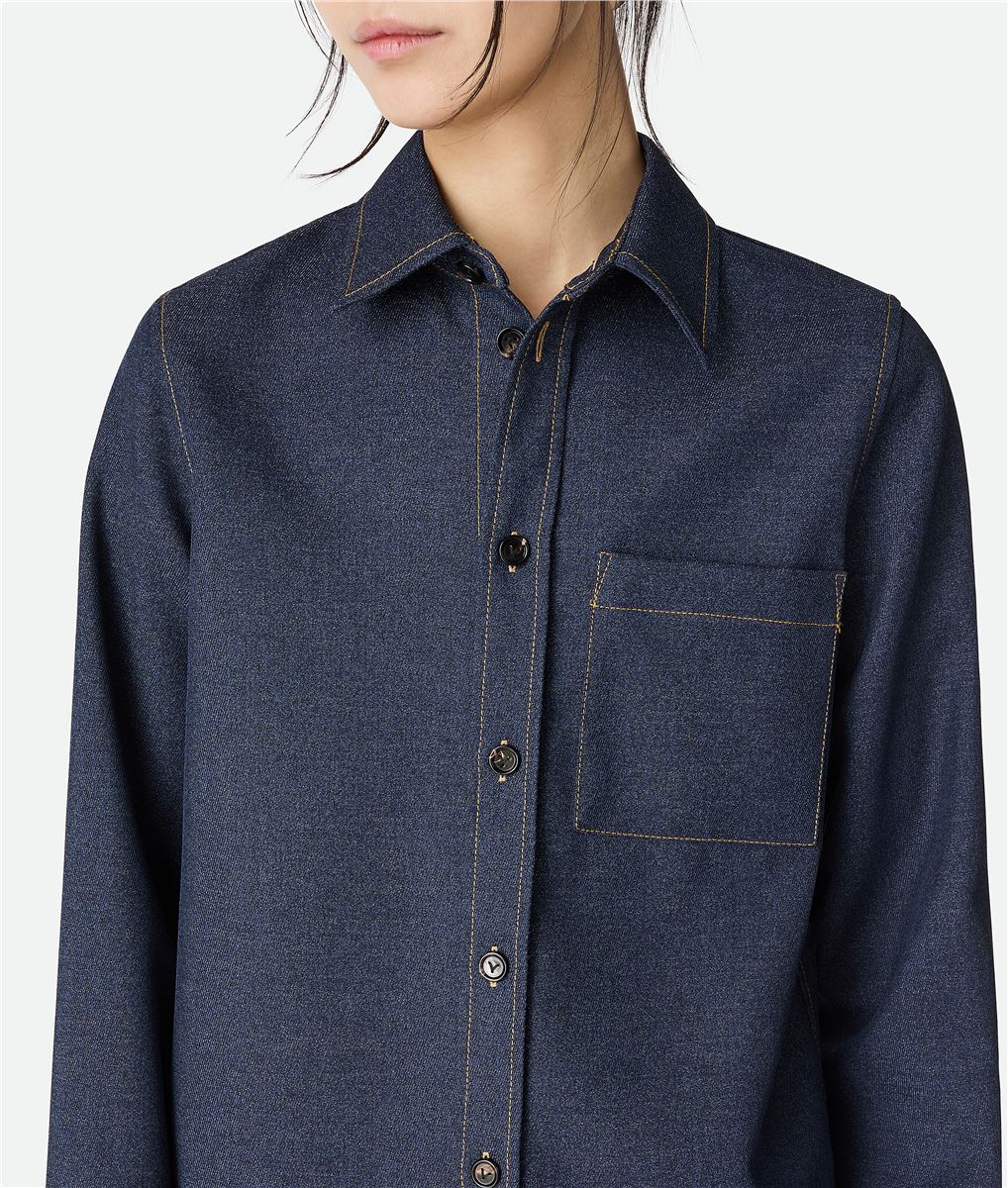 MELANGE WOOL SHIRT-BOTTEGA VENETA-Verso