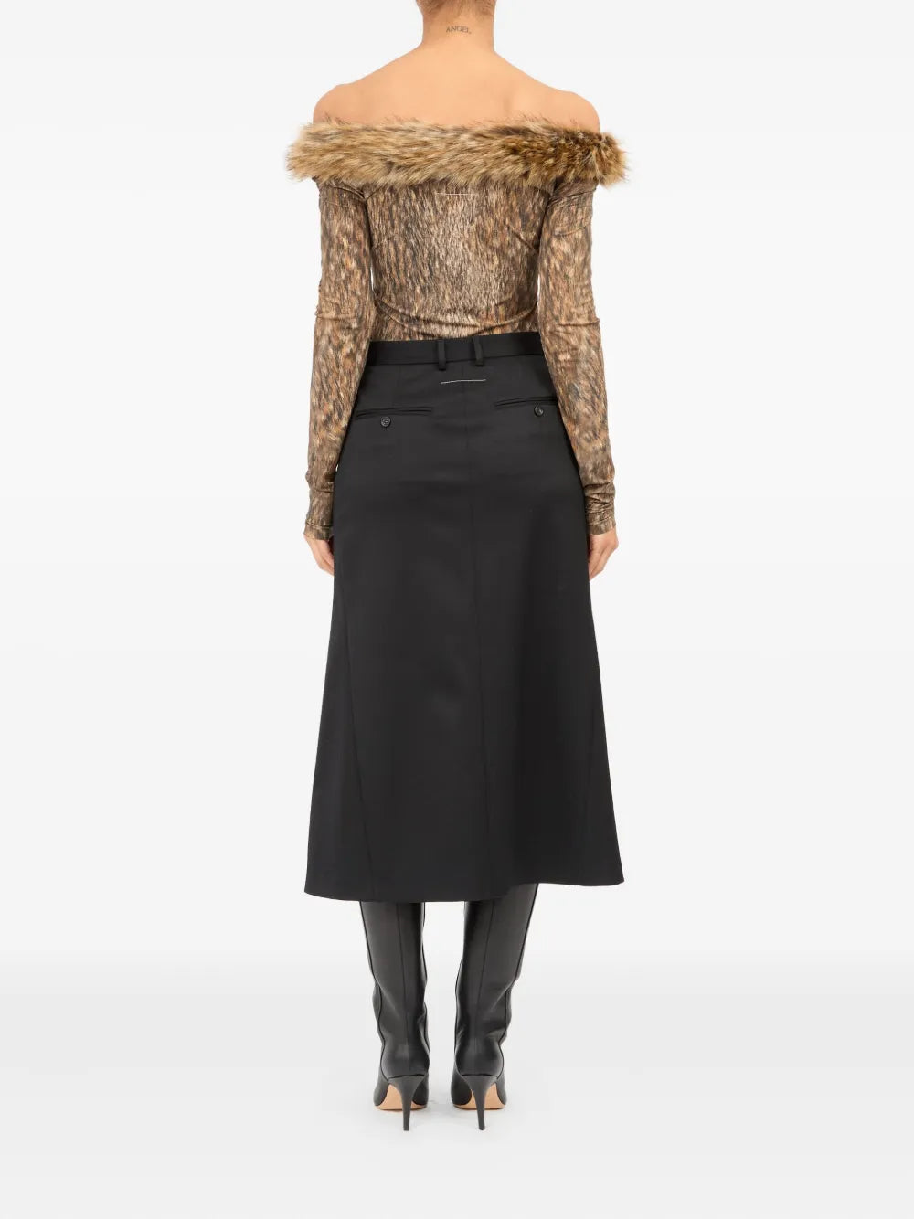 Mm6 maison margiela virgin wool-blend skirt-MM6-Verso
