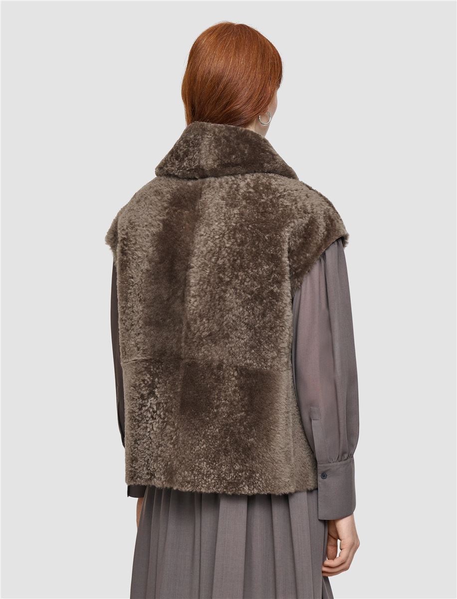 Molin reversible shearling gilet-JOSEPH-Verso