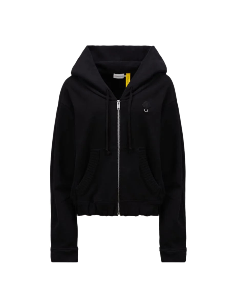 MONCLER X WILLOW SMITH ZIP-UP EYELET COTTON HOODIE - MONCLER - Verso