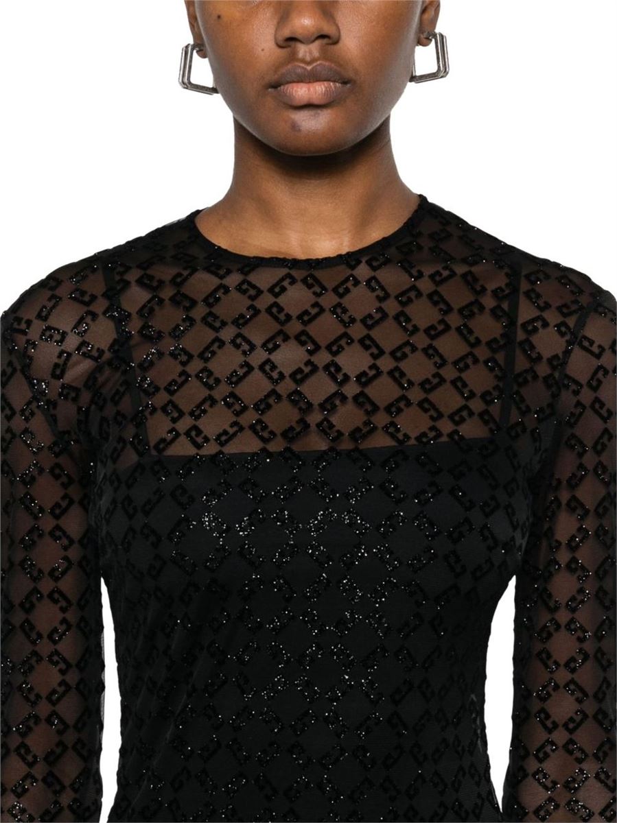 "MONOGRAM 72" TULLE SHEATH DRESS - GIVENCHY - Verso