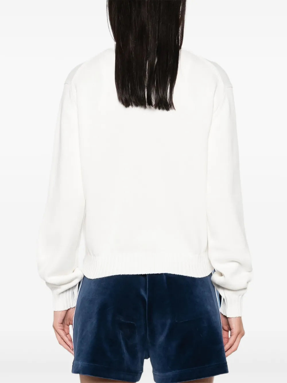 Mushroom-embroidered crew-neck sweater-CASABLANCA-Verso