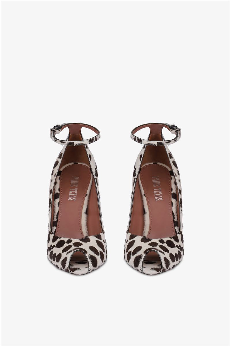 NINA OPEN TOE ANKLE STRAP PUMP-PARIS TEXAS-Verso
