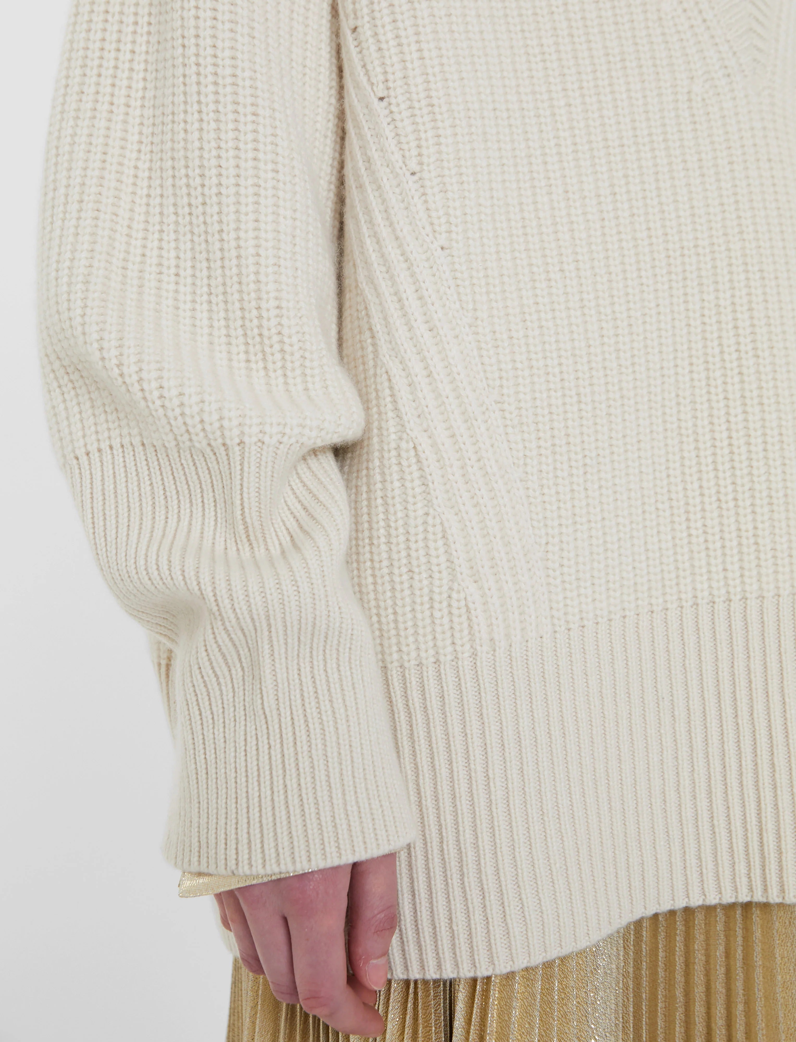 Noel fisherman rib cashmere jumper-JOSEPH-Verso