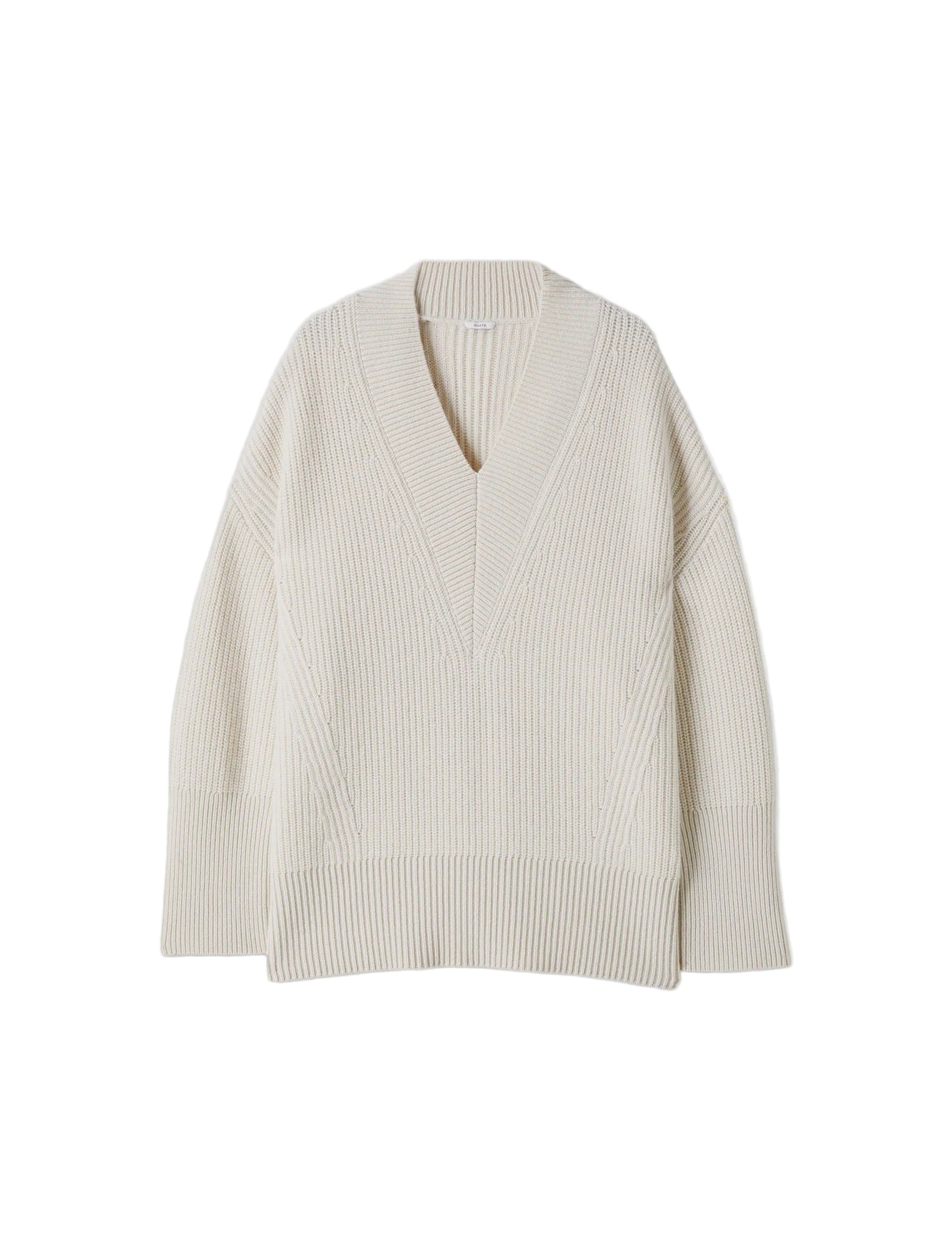 Noel fisherman rib cashmere jumper-JOSEPH-Verso