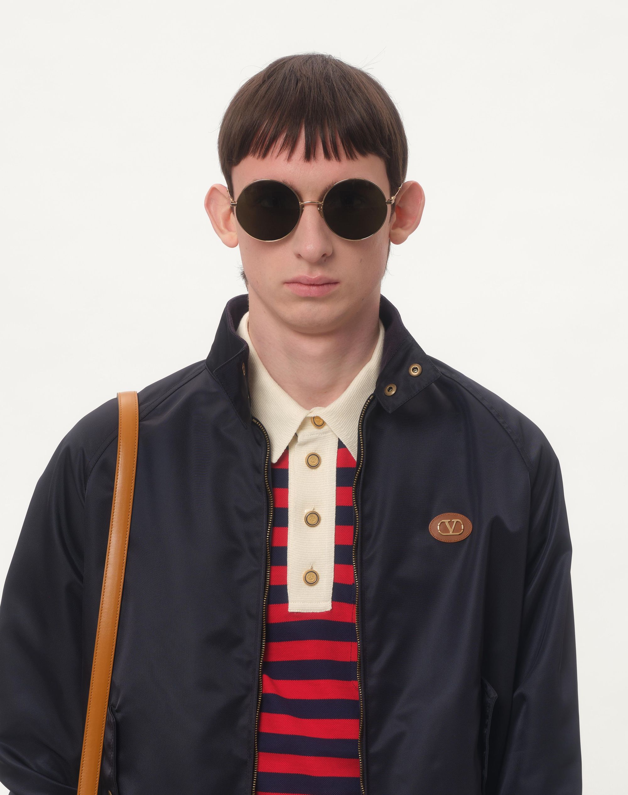 NYLON BLOUSON WITH VLOGO PATCH - VALENTINO - Verso