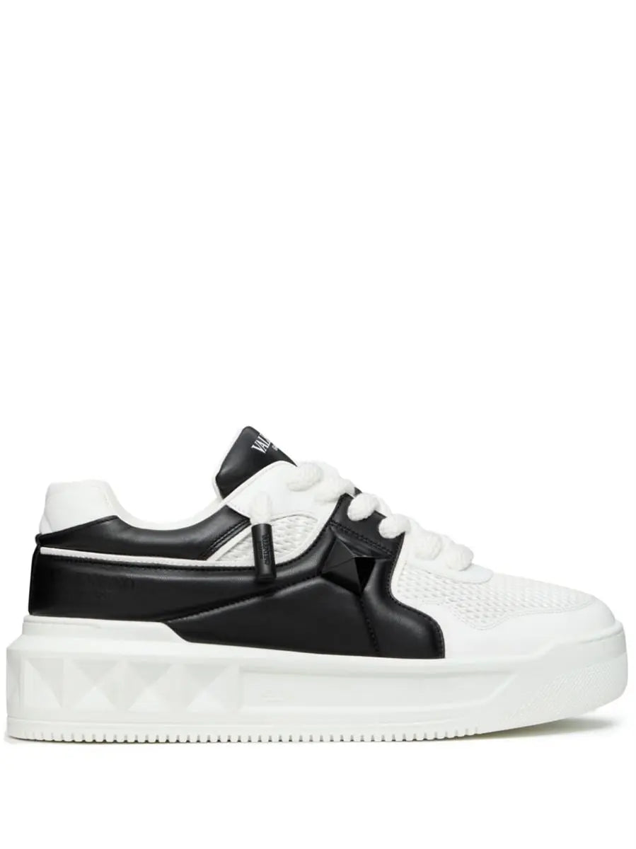 ONE STUD LEATHER SNEAKERS VALENTINO