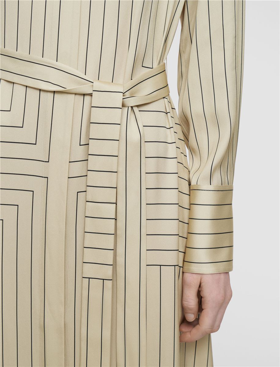 ORLANA GEOMETRIC PRINT SILK DRESS-JOSEPH-Verso