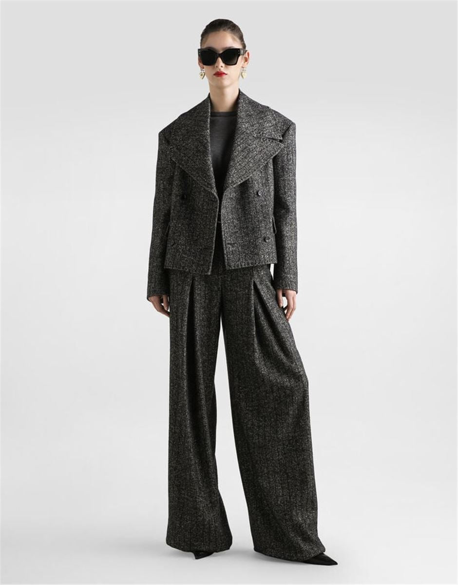 OVERSIZED STRIPED WOOL JACKET-DOLCE & GABBANA-Verso