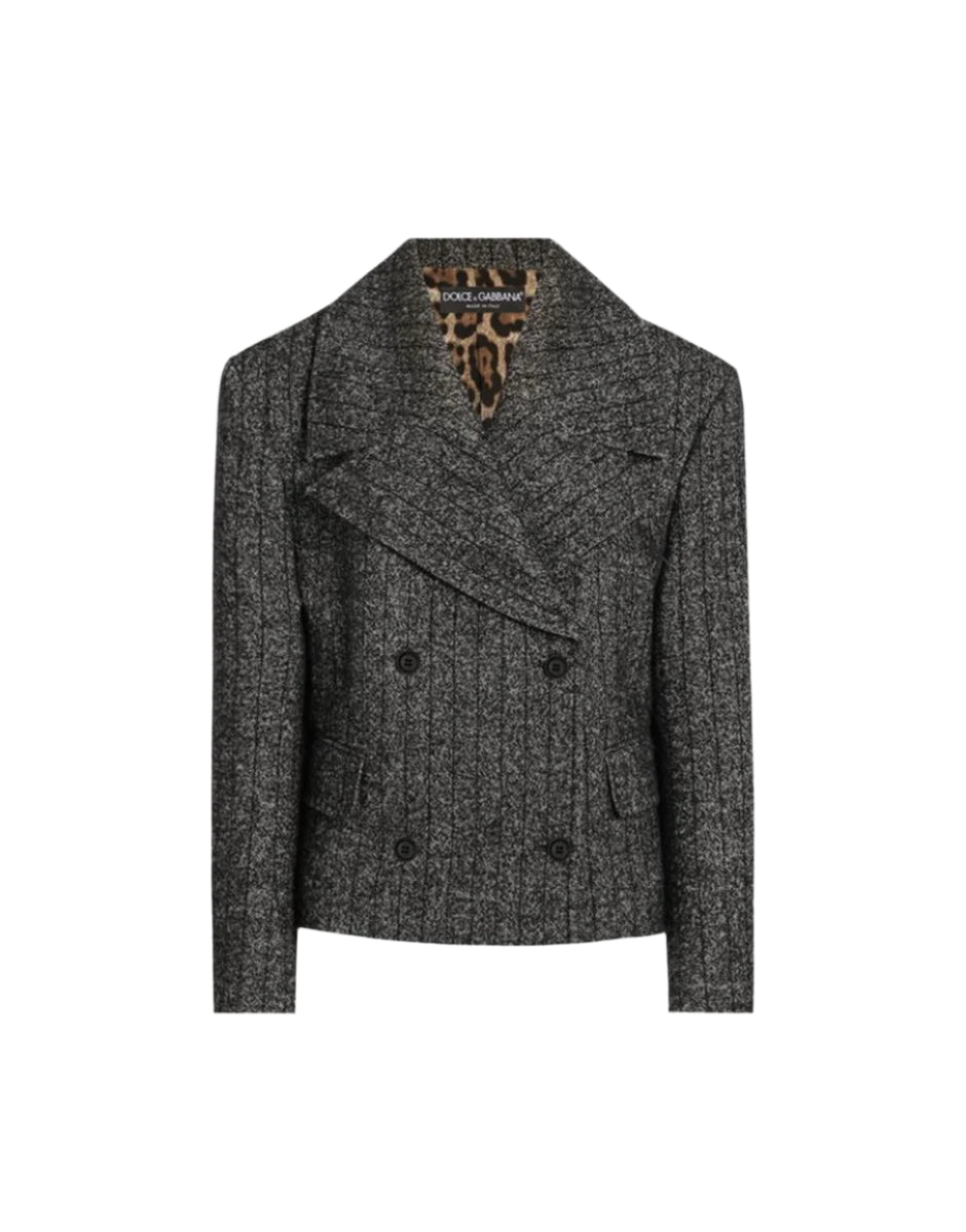 OVERSIZED STRIPED WOOL JACKET-DOLCE & GABBANA-Verso